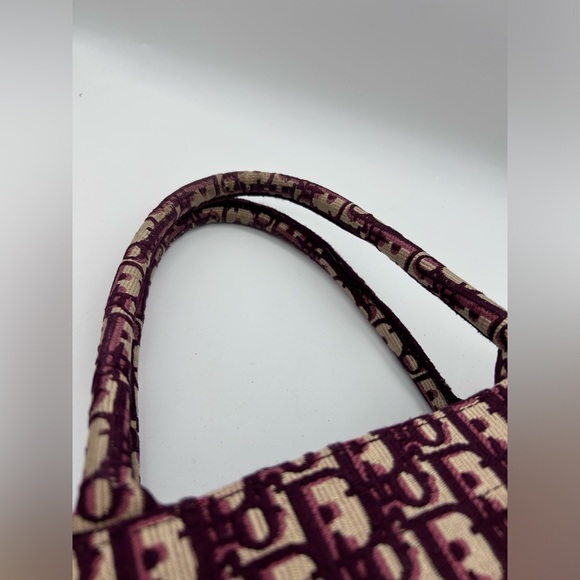 Christian Dior Book Tote Oblique Canvas Maroon Burgundy (Medium) With Box - Picture 16 of 16